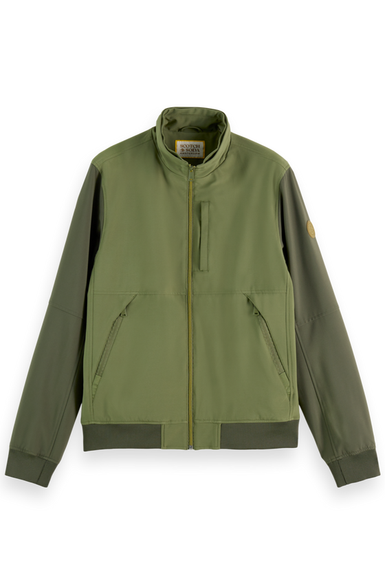 Hooded Colourblock Jacket | Army