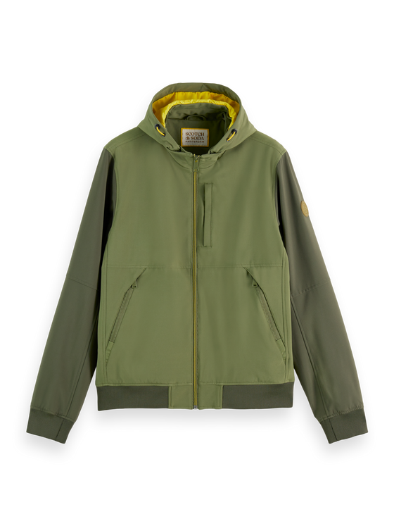 Hooded Colourblock Jacket | Army