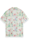 Allover printed viscose SS | Palmtree Hawaii