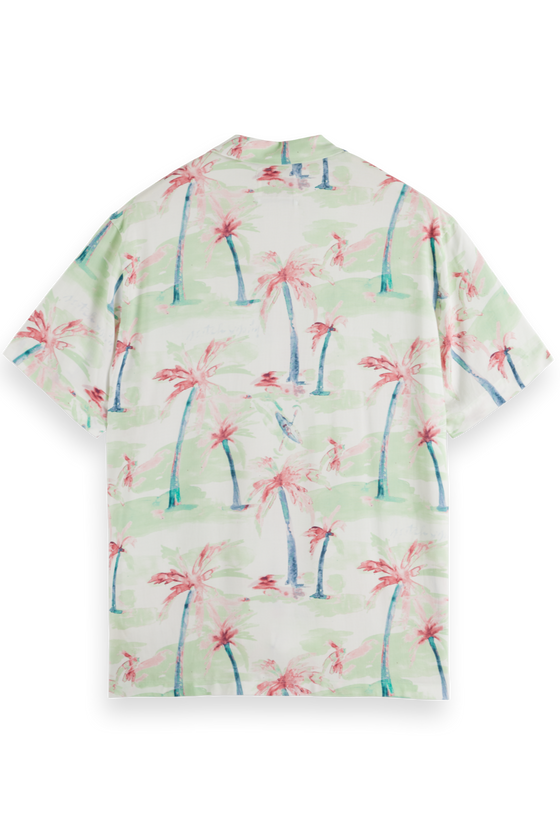 Allover printed viscose SS | Palmtree Hawaii