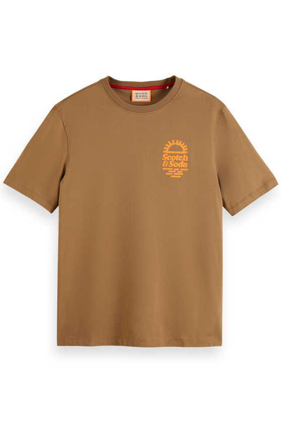 Left Chest Artwork T-shirt | Taupe