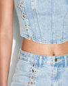 Bustier Dove Laced | Denim